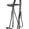 TRUST Bridle Barcelona Drop Noseband Silver Buckles Black