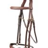 TRUST Bridle Barcelona Drop Noseband Golden Buckles Brown