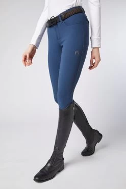 Vestrum Ladies Riding Breeches Knee Grip Lazise Air Force Blue