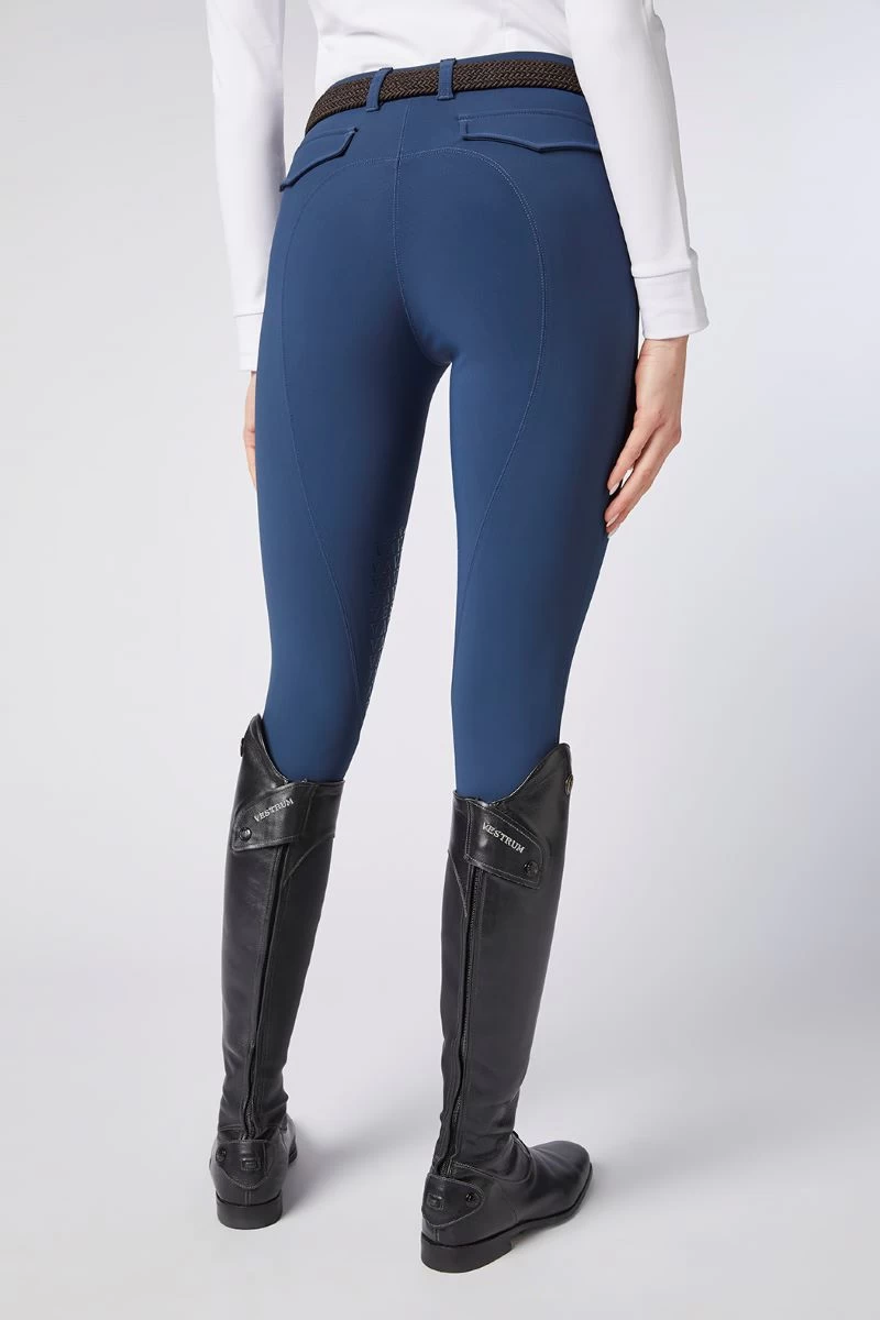Vestrum Ladies Riding Breeches Knee Grip Lazise Air Force Blue 4 Vestrum Ladies Riding Breeches Knee Grip Lazise Air Force Blue - Image 4