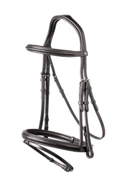 TRUST Bridle Calgary Combined Noseband Silver Buckle Black