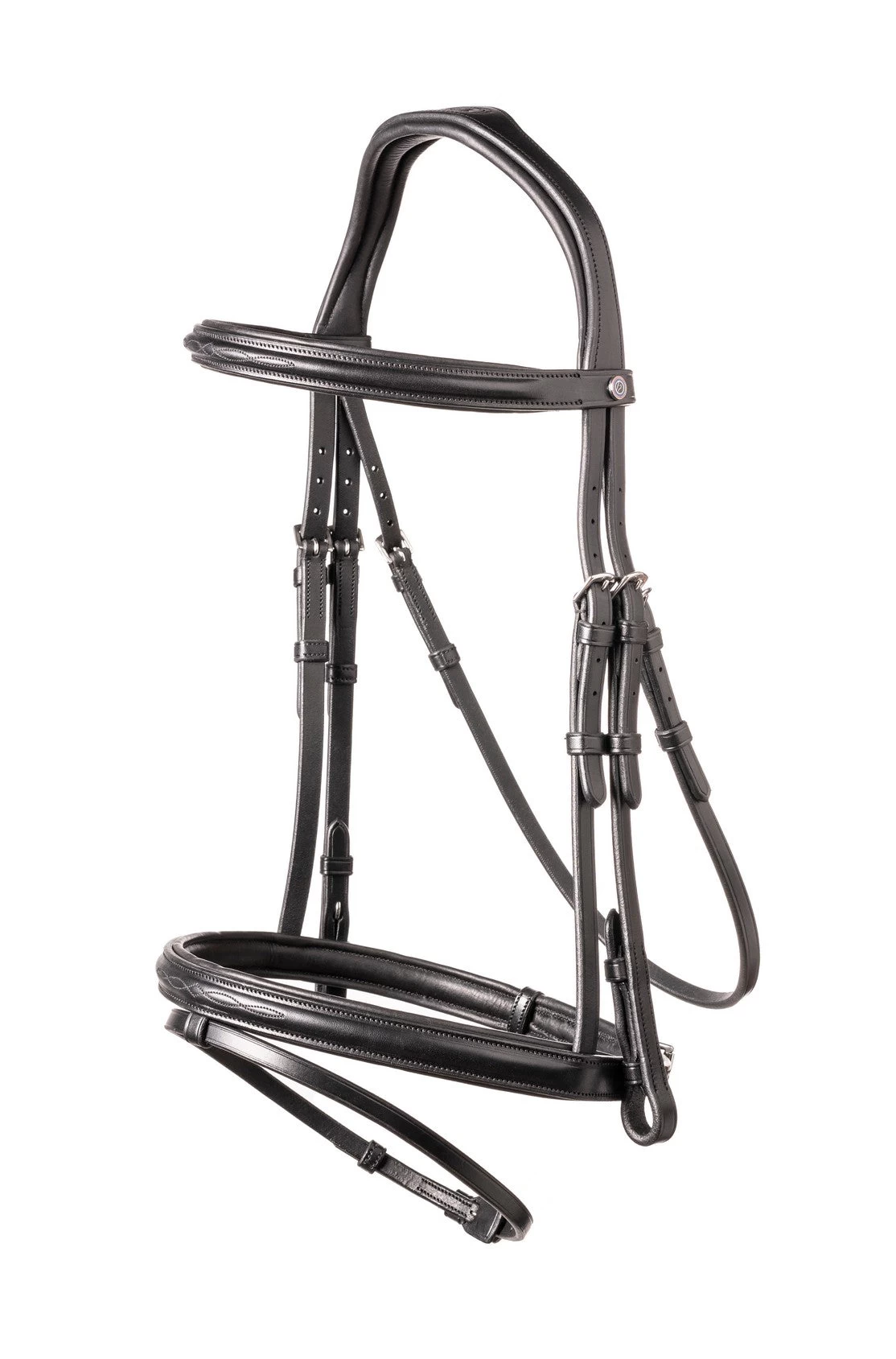 TRUST Bridle Calgary Combined Noseband Silver Buckle Black