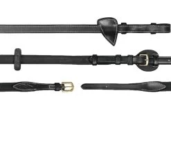 Dyon D Collection Adjustable Reins 16mm Black