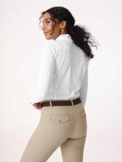 PS Of Sweden Competition Shirt Long Sleeves Ladies Heather White -Sports - Equestrian G 20230511 PSOS HEATHER White 0022