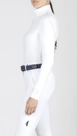 Equiline Training Shirt Second Skin Ladies Canic White -Sports - Equestrian H00898 Canic 001 Side OK