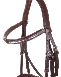 Equiline Bridle Flash Noseband Clincher Browband Brown -Sports - Equestrian HRCbridle1 1