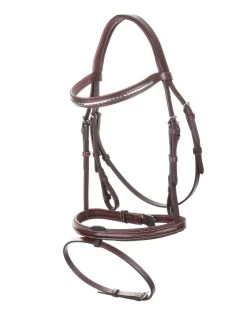 Equiline Bridle Flash Noseband Clincher Browband Black