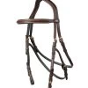 TRUST Bridle Hickstead Hackamore Bridle Gold Buckles Brown