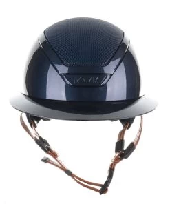 Kask Star Lady 2.0 Pure Shine Chrome Leather Light Brown Chinstrap Navy -Sports - Equestrian IMG 0054