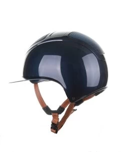 Kask Star Lady 2.0 Pure Shine Chrome Leather Light Brown Chinstrap Navy -Sports - Equestrian IMG 0083 1