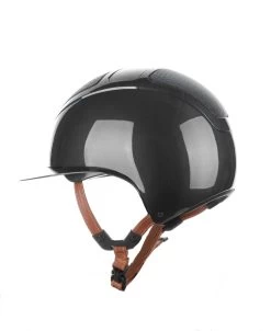 Kask Star Lady 2.0 Pure Shine Chrome Leather Light Brown Chinstrap Black -Sports - Equestrian IMG 0083 1black