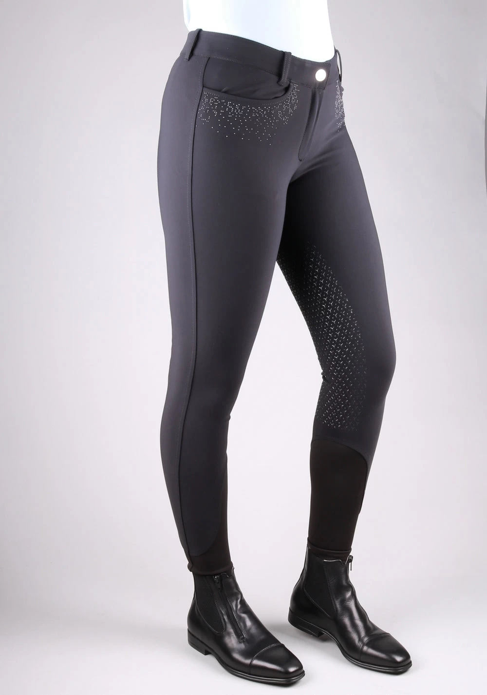 Equiline Riding Breeches Ladies Full Grip Giaiaf Black 6 Equiline Riding Breeches Ladies Full Grip Giaiaf Black - Image 6