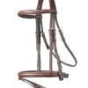 TRUST Bridle Knokke Combined Noseband Silver Buckle Brown