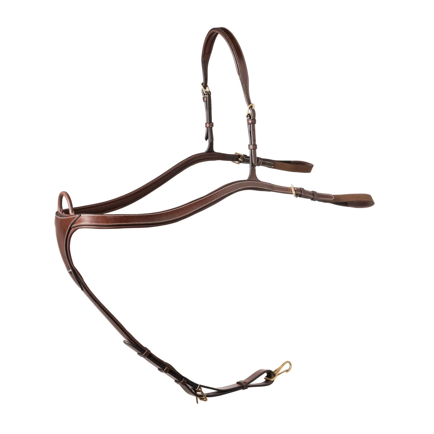 TRUST Lyon Breastplate Long Bridge Golden Buckles Brown 1 TRUST Lyon Breastplate Long Bridge Golden Buckles Brown