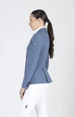 Equiline Competition Jacket Ladies Cador Tempesta Blue -Sports - Equestrian M08735 Cador 423 Side OK