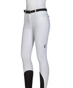 Equiline Riding Breeches Ladies Knee Grip Atirk White