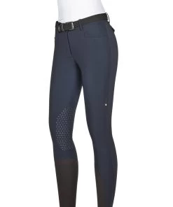Equiline Riding Breeches Ladies Knee Grip Atirk Navy