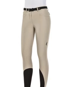 Equiline Riding Breeches Ladies Knee Grip Atirk Beige