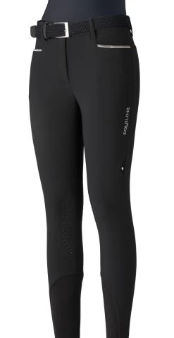 Equiline Winter Riding Breeches Ladies Knee Grip Gigak Black