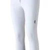 Equiline Riding Breeches Ladies Knee Grip Corner White