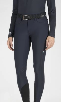 Equiline Riding Breeches Ladies Knee Grip Corner Blue