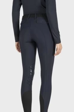 Equiline Riding Breeches Ladies Knee Grip Corner Blue -Sports - Equestrian N09085 Corner 002 Rear OK
