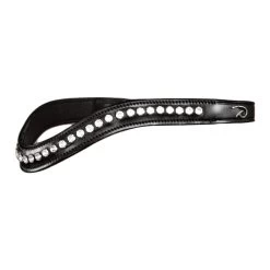 Dyon New English White Swarovski V-Shaped Browband Black