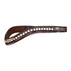 Dyon New English White Swarovski V-Shaped Browband Brown