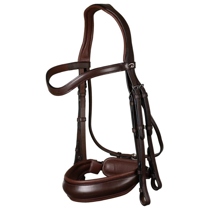 Dyon Dressage Large Crank Noseband Double Bridle Brown 1 Dyon Dressage Large Crank Noseband Double Bridle Brown