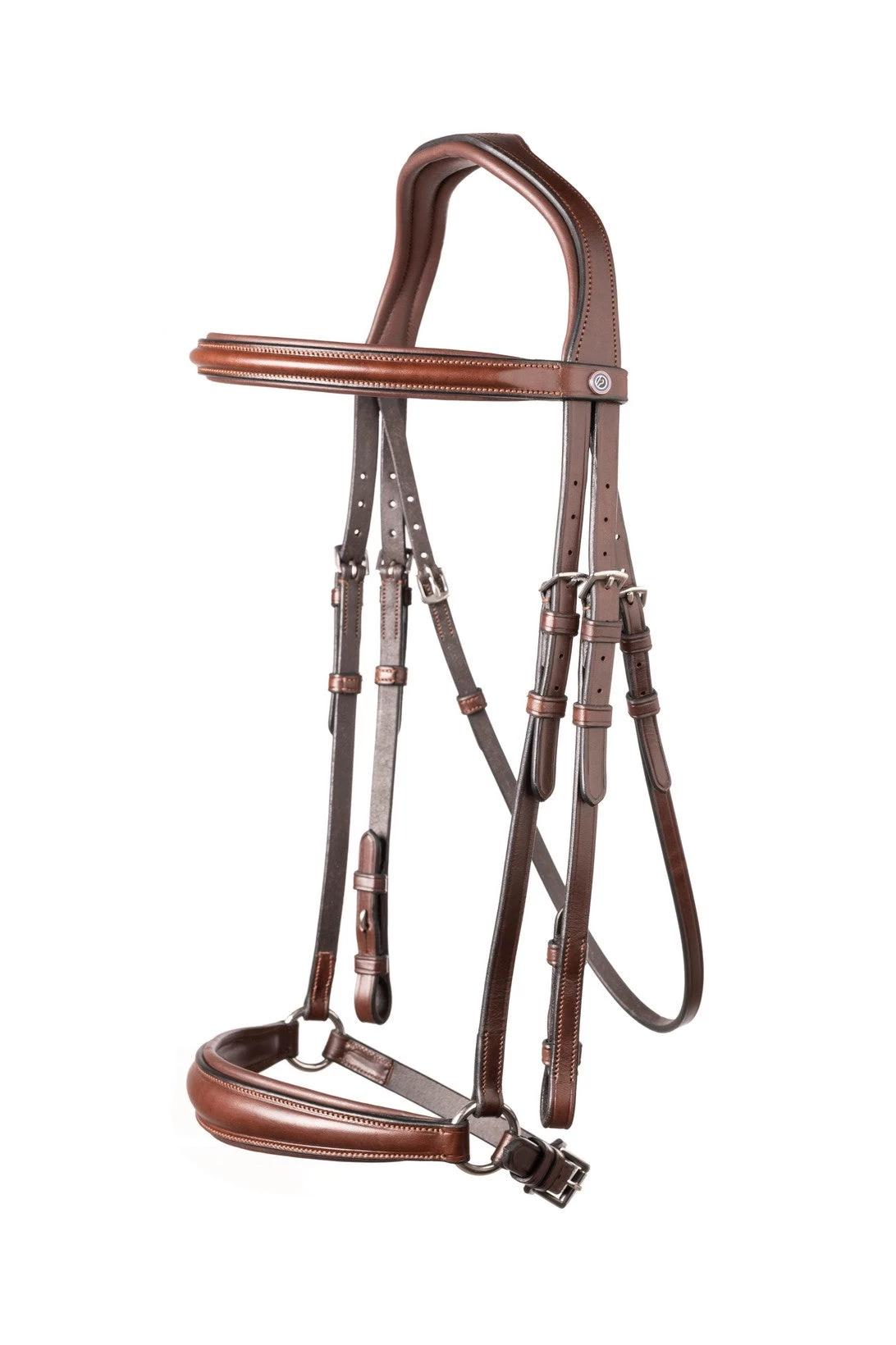 TRUST Bridle Rome Drop Noseband Silver Buckles Brown 1 TRUST Bridle Rome Drop Noseband Silver Buckles Brown