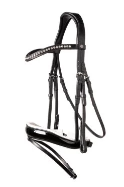 TRUST Bridle Rotterdam White Padded Black
