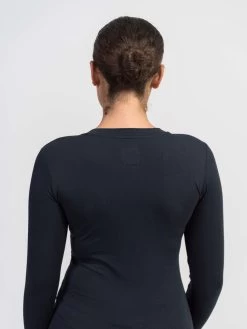 Samshield T-Shirt Long Sleeves Ladies Axella Crystal Navy -Sports - Equestrian SQUARE AXELLA CRYSTAL NAVY DOS