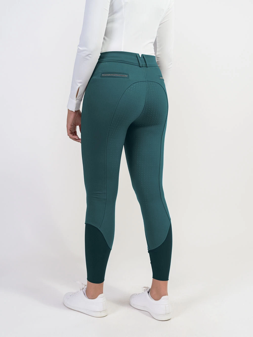 Samshield Riding Breeches Full Grip Ladies Celeste Starlight Winter Forest Green - Image 2