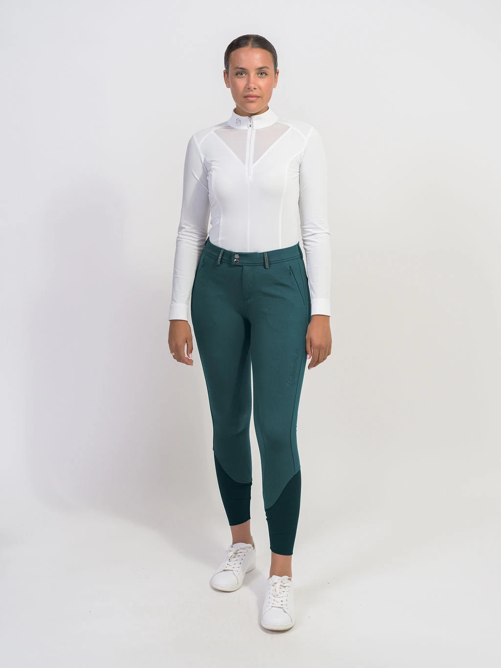 Samshield Riding Breeches Full Grip Ladies Celeste Starlight Winter Forest Green