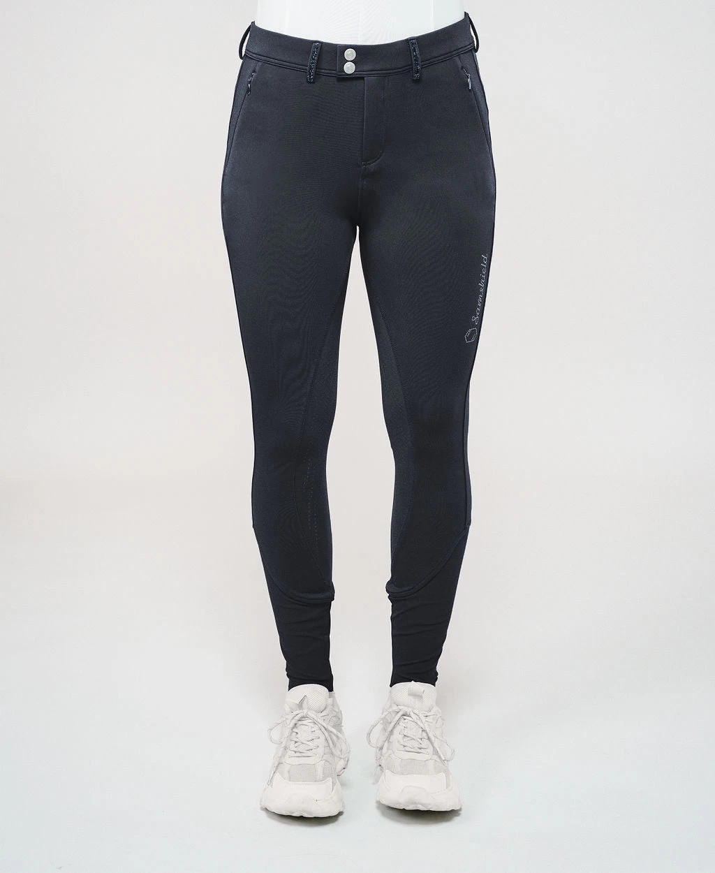 Samshield Riding Breeches Full Grip Ladies Celeste Starlight Winter Navy - Image 4