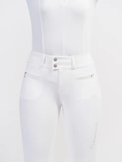Samshield Riding Breeches Full Grip Ladies Clara High Waist White TT 8 Samshield Riding Breeches Full Grip Ladies Clara High Waist White TT -Sports - Equestrian SQUARE CLARA FULL GRIP WHITE TONE ON TONE DETAIL
