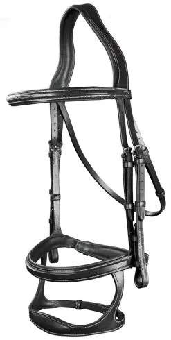Dyon US Jumping Double Noseband Bridle Black