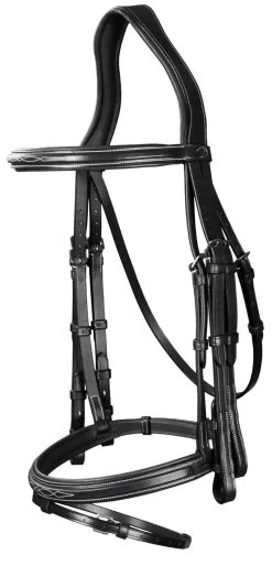 Dyon US Jumping Flash Noseband Double Bridle Black