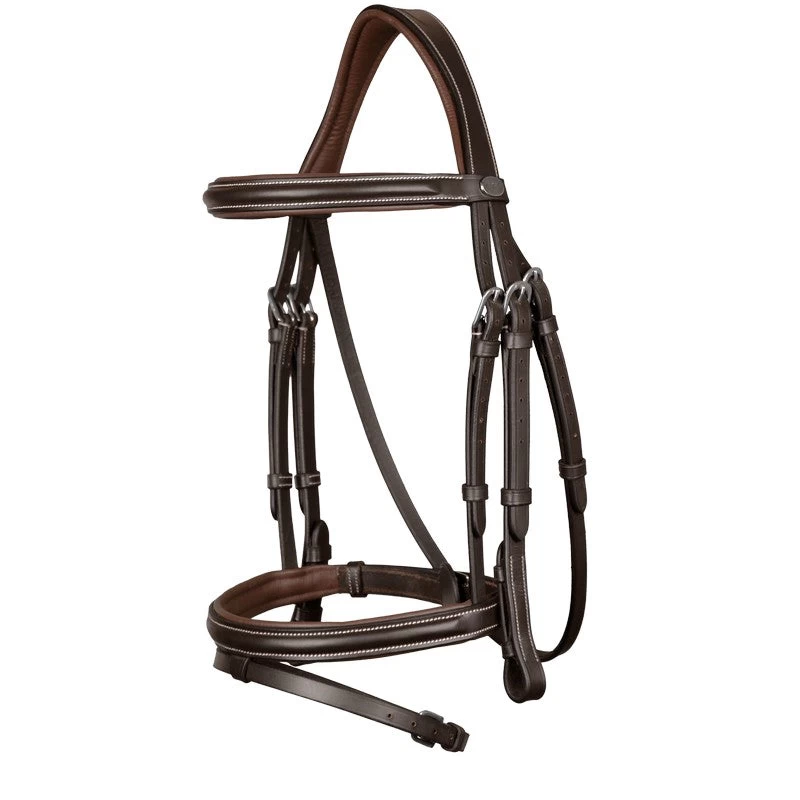 Dyon Working Collection Flash Noseband Bridle Brown 2 Dyon Working Collection Flash Noseband Bridle Brown - Image 2