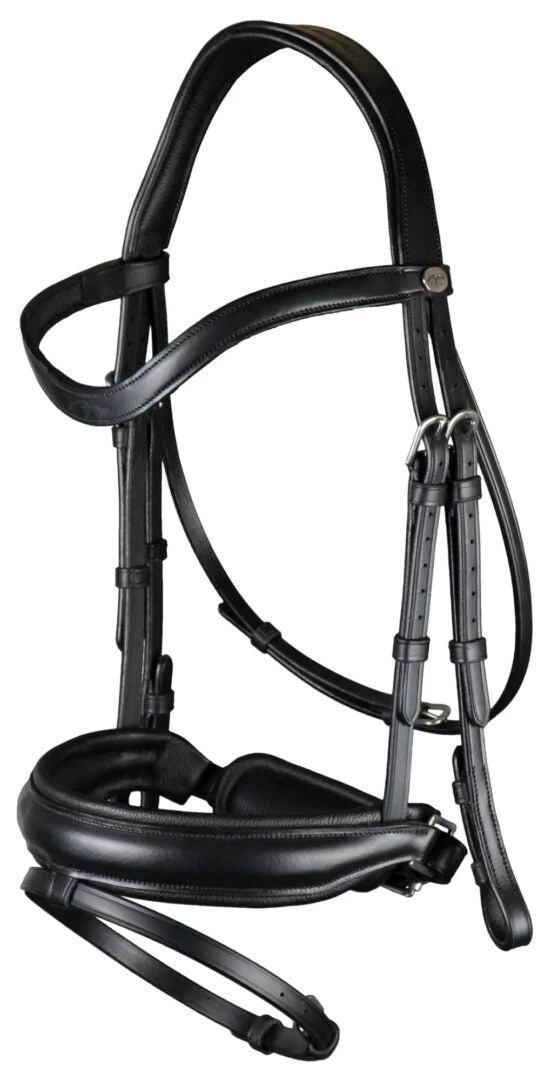 Dyon Working Collection Large Crank Noseband Bridle Matt Black 2 Dyon Working Collection Large Crank Noseband Bridle Matt Black - Image 2