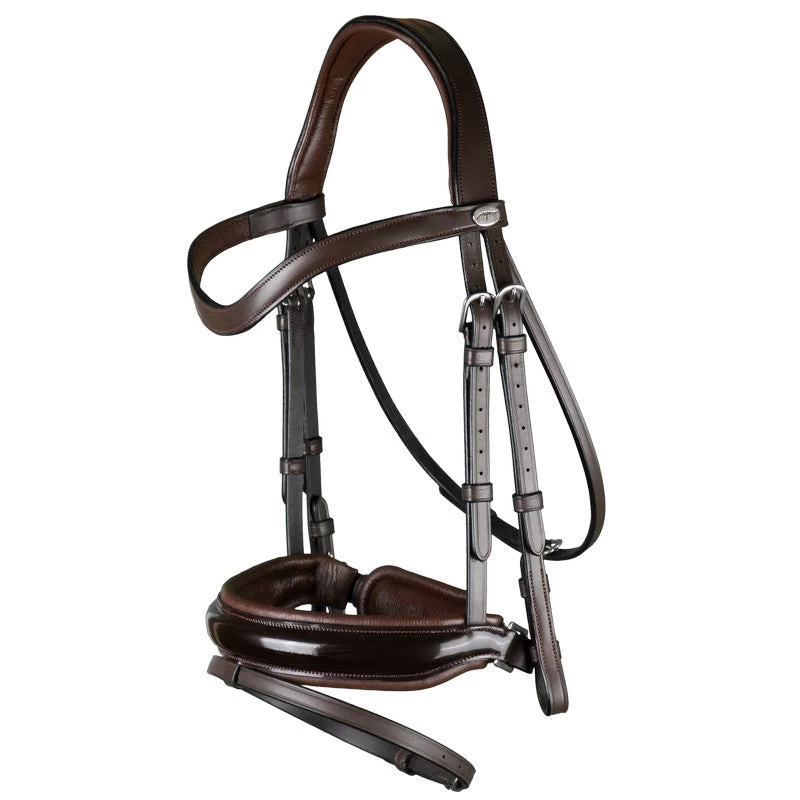 Dyon Working Collection Bridle Large Crank Patent Noseband Brown 2 Dyon Working Collection Bridle Large Crank Patent Noseband Brown - Image 2