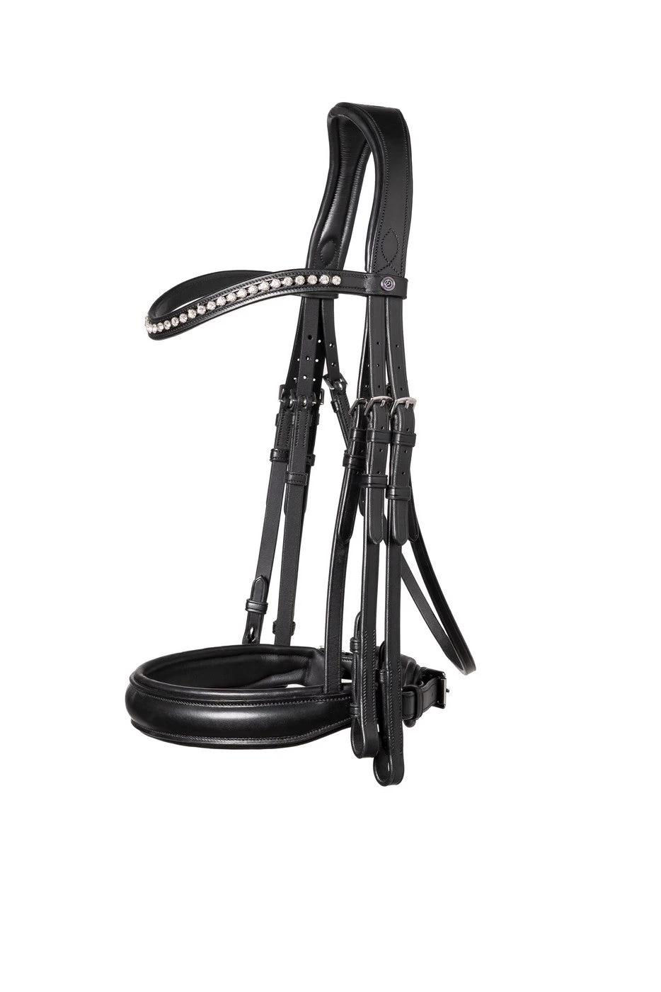 TRUST Wellington Double Bridle Black Padded Black