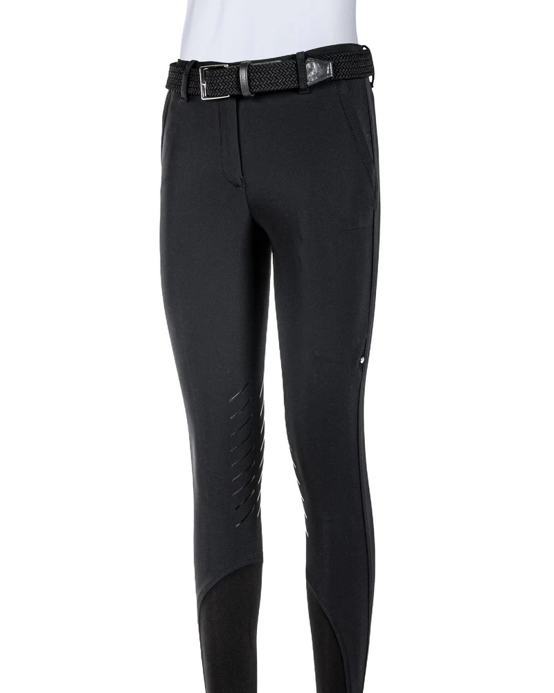 Equiline Winter Riding Breeches Ladies Knee Grip Wrendak Black 1 Equiline Winter Riding Breeches Ladies Knee Grip Wrendak Black