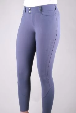 Samshield Riding Breeches Full Grip Ladies Sellia Slate Grey -Sports - Equestrian breechesslate1