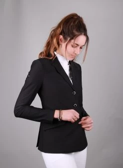 Samshield Competition Jacket Ladies Florida Crystal Fabric Black Tone On Tone -Sports - Equestrian floridahrc1