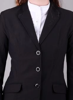 Samshield Competition Jacket Ladies Florida Crystal Fabric Black Tone On Tone -Sports - Equestrian floridahrc2