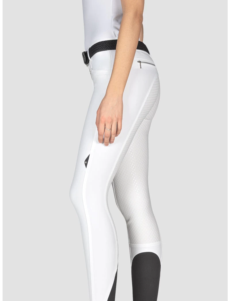 Equiline Riding Breeches Full Seat X-Grip Cedar White 2 Equiline Riding Breeches Full Seat X-Grip Cedar White - Image 2