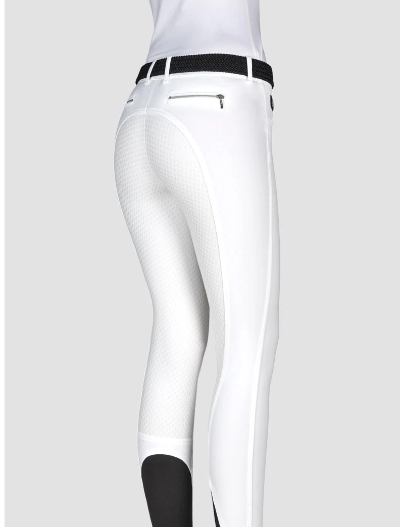 Equiline Riding Breeches Full Seat X-Grip Cedar White 3 Equiline Riding Breeches Full Seat X-Grip Cedar White - Image 3