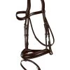 Dyon Dressage Bridle With Matte Medium Noseband Brown