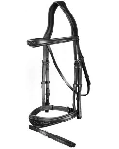 Dyon US Jumping Hoofdstel Anatomisch Gecombineerde Neusriem Zwart